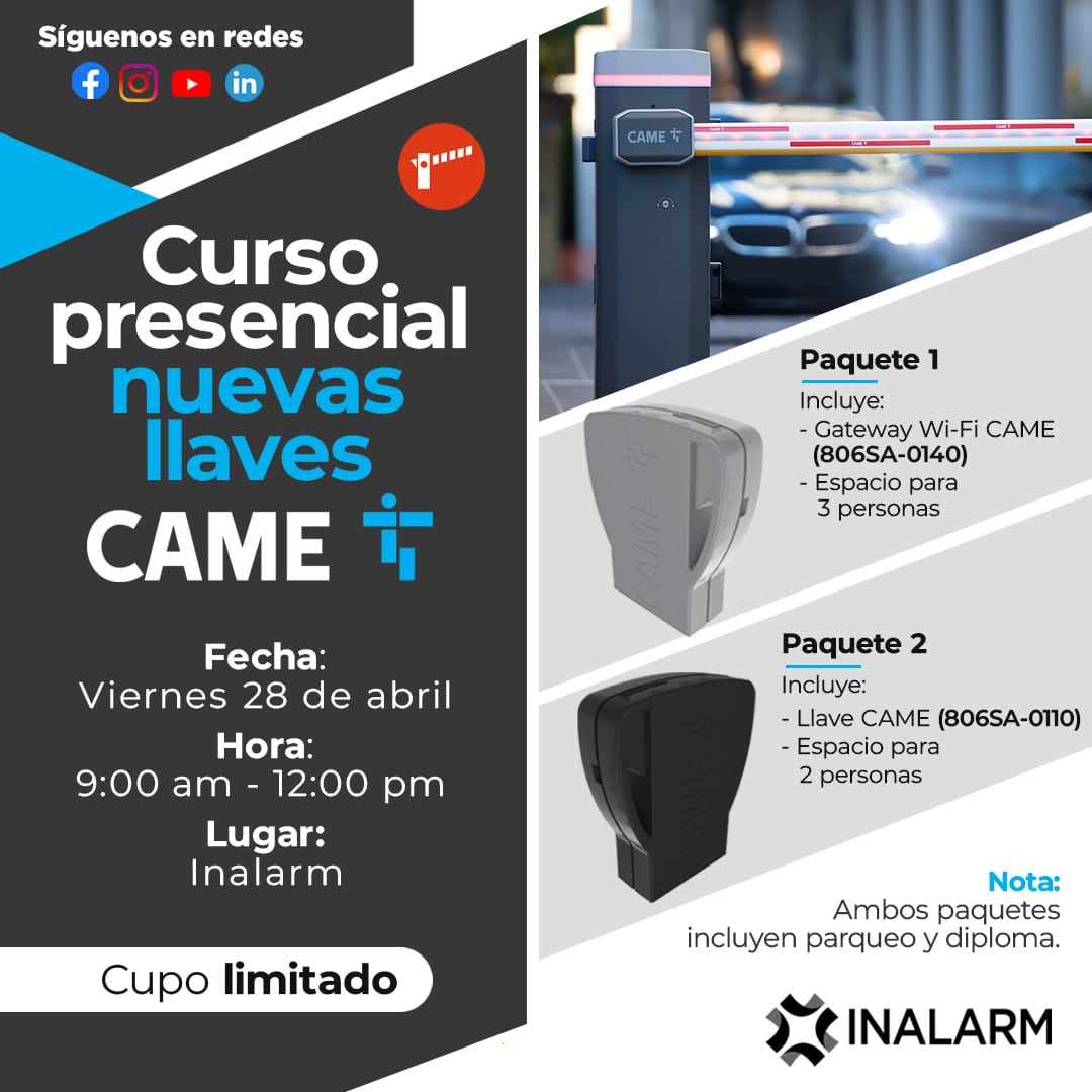 Curso presencial Nuevas llaves CAME