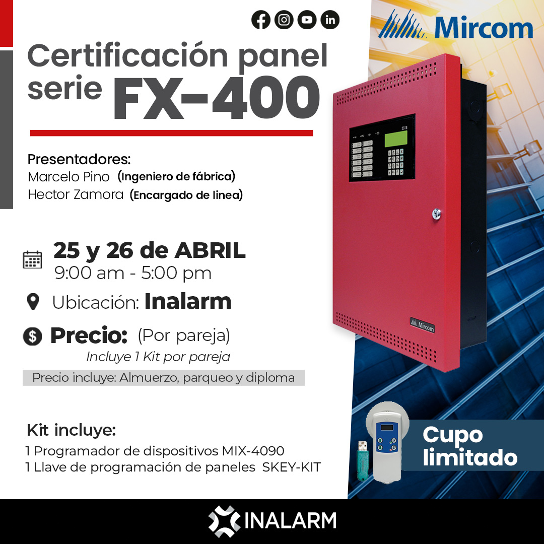 Certificación - Mircom FX-400