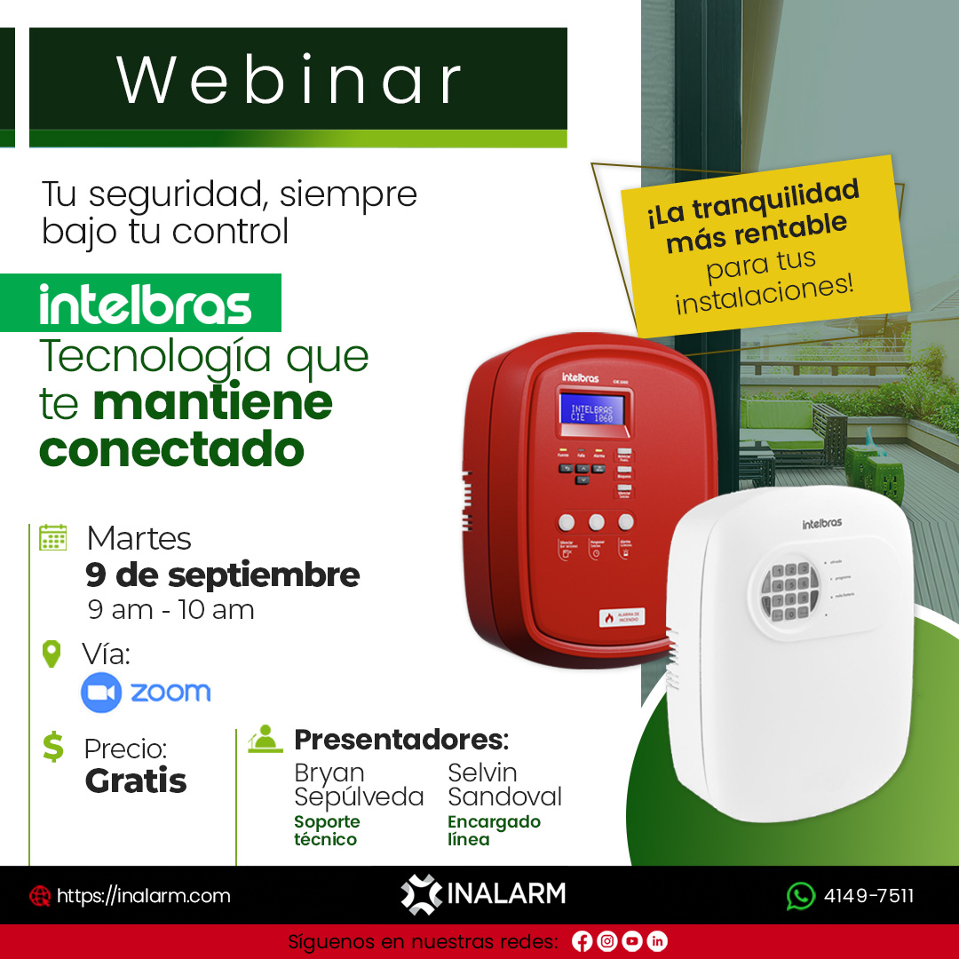 Webinar - Alarmas de seguridad y contra incendios intelbras