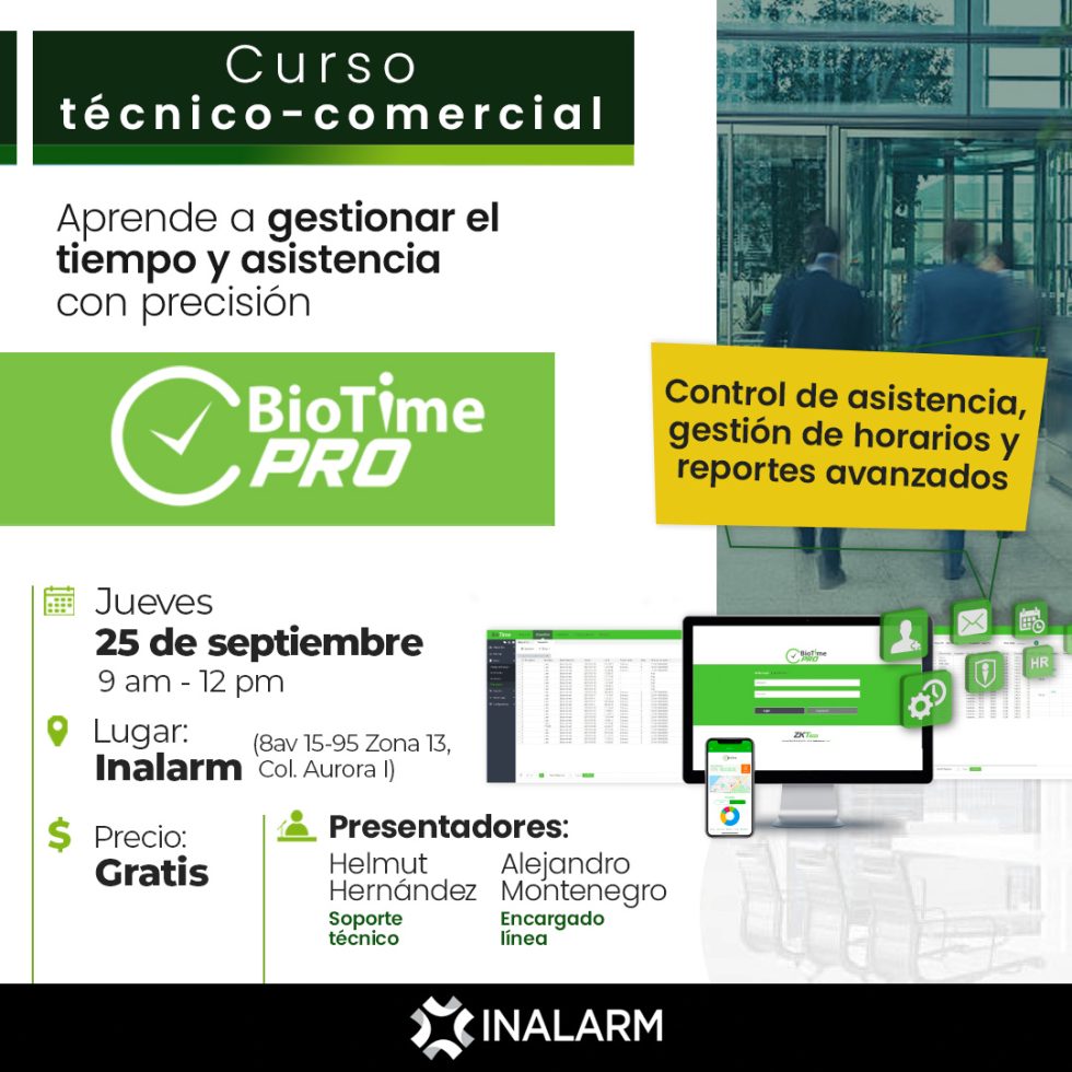 Curso técnico - Software Control de tiempo y asistencia BioTime Pro ...