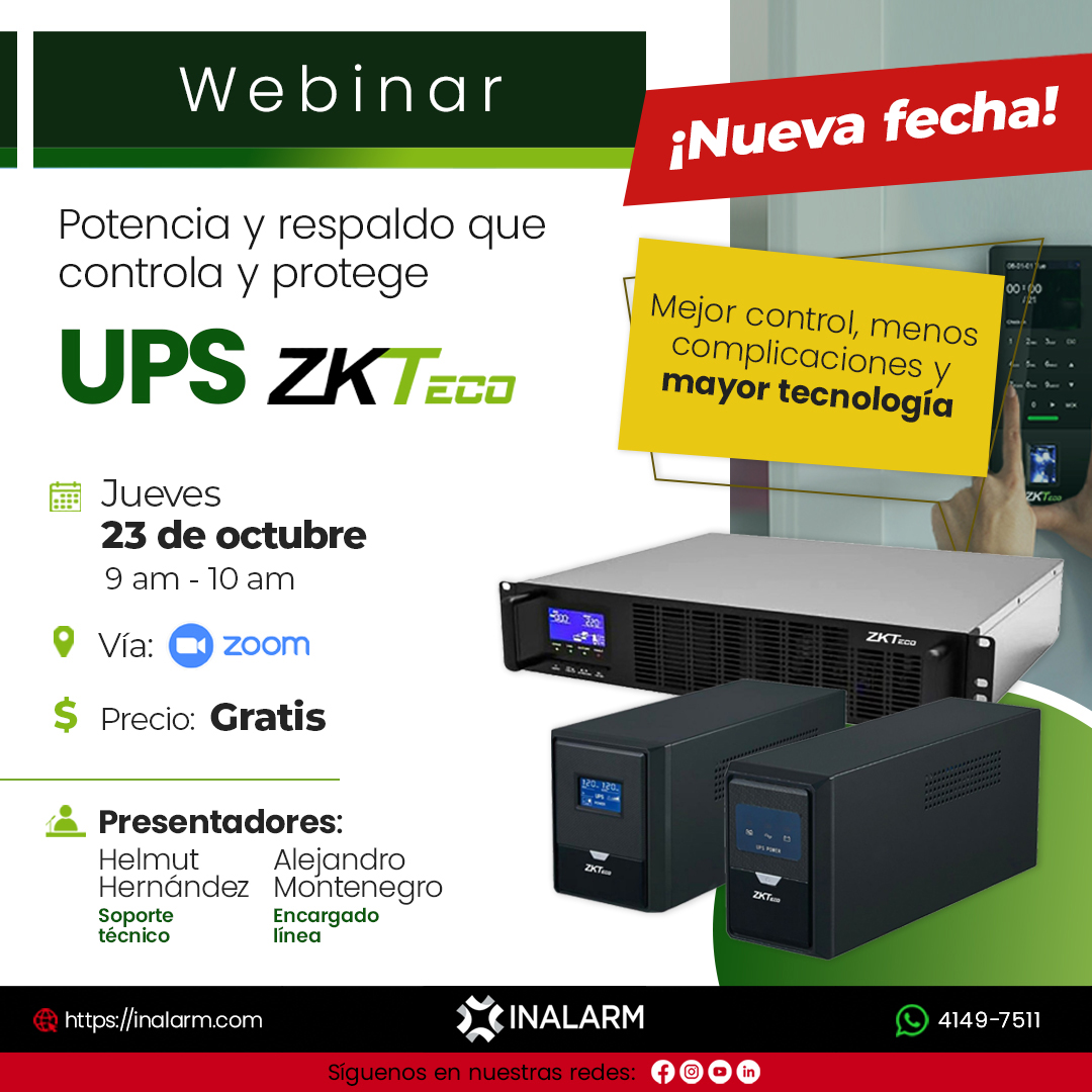 Webinar - UPS ZKTeco