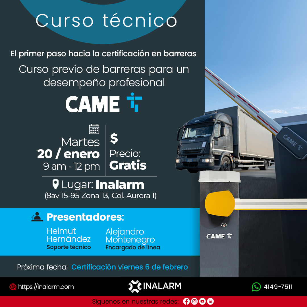 Curso barreras previo certificación Came
