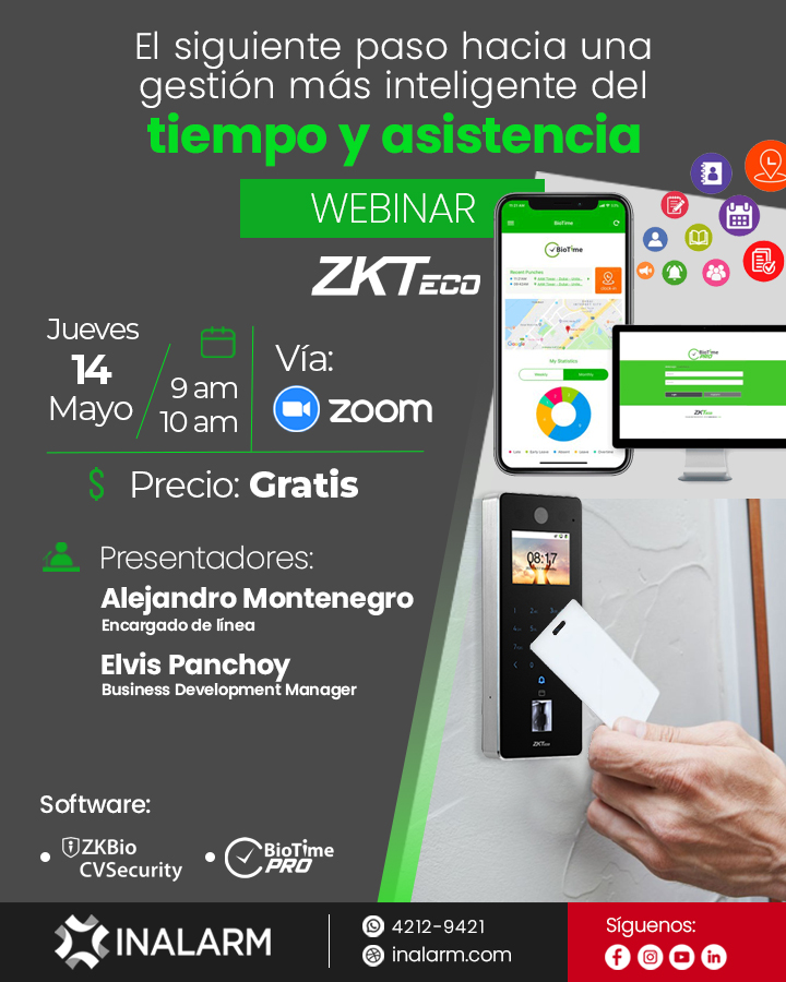 Webinar - Control de tiempo y asistencia