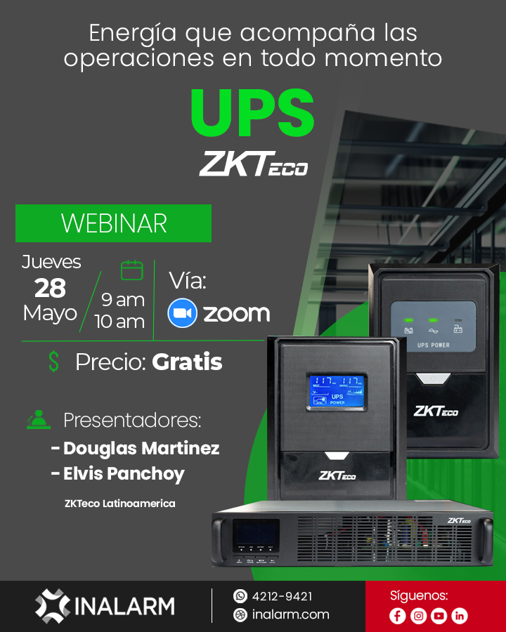 Webinar - Energía que acompaña, UPS ZKTeco