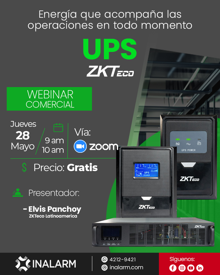 Webinar - Energía que acompaña, UPS ZKTeco