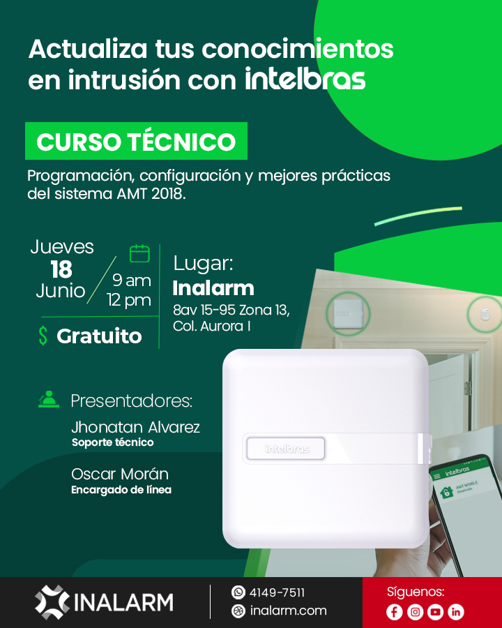 Curso técnico intrusión - AMT 2018 / Intelbras