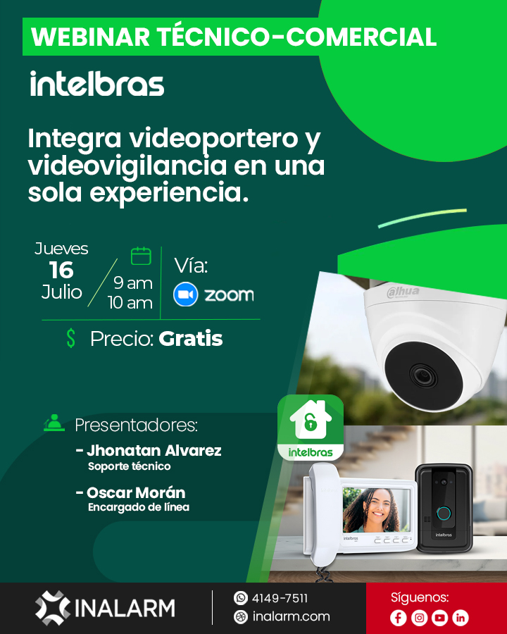 Webinar Integración Videoportero y CCTV / Intelbras