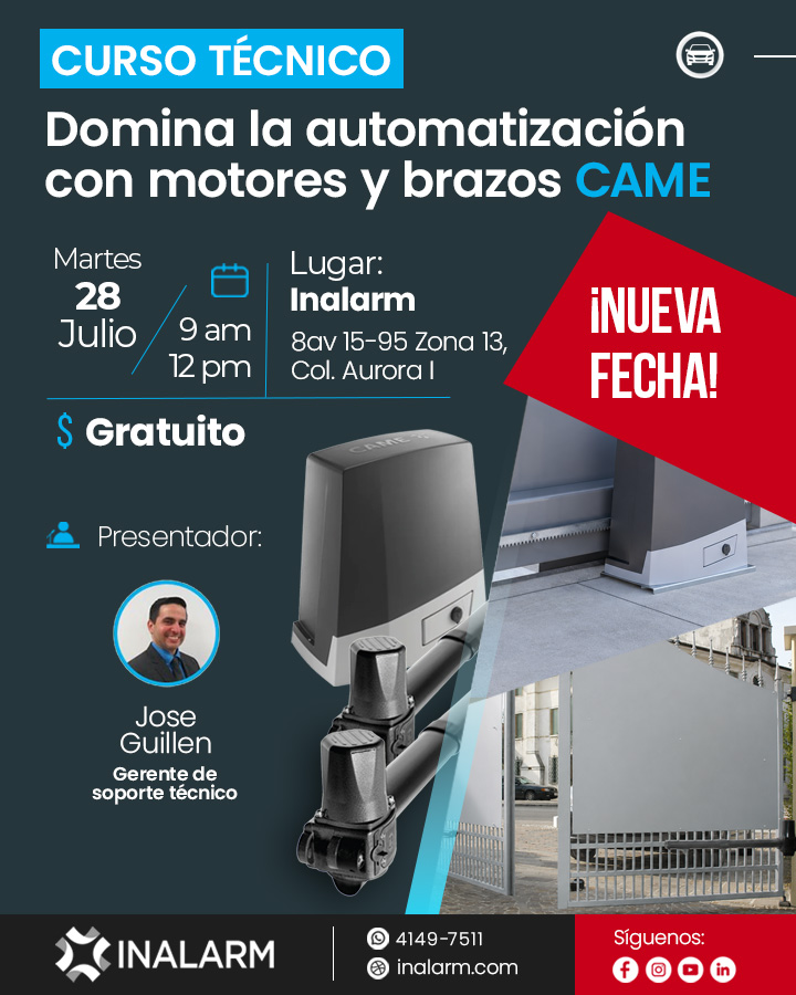 Curso técnico - Automatización motores y brazos CAME